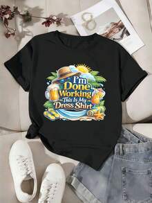 Dam-T-shirts - Svart - Visa 2