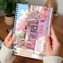 1本粉色螺旋笔记本,优雅花卉封面 - 螺旋装订写作日记本,横线内页,适用于学校、办公室、日记、子弹笔记 - 送给女性、男性、同事、学生的礼物 - 纸质笔记本,浅粉色,螺旋装订横线内页 - P - 查看 7