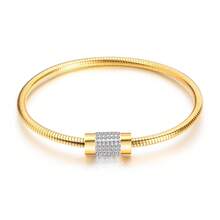 European And American INS-Style Niche Temperament Bracelet For Women, Stainless Steel, Light Luxury, High-End Feel, Simple And Versatile Titanium Steel Bracelet - [926]金色款 - 查看 3