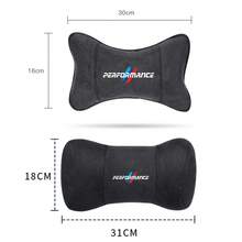 Car Suede Headrest Memory Cotton Cervical Spine Protection Pillow For BMW Performance X4 X5 X6 X7 E28 E90 GT G30 M4 M5 F07 F34 - GZ-FMP-棕色 - 查看 6