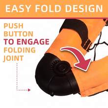 Portable Foldable Soccer Goal, Kids Football Toy, Easy Assembly Goal Net For Kindergarten Outdoor Sports & Parent-Child Interaction - Orange - View 11