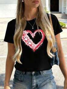 Dam-T-shirts - Svart - Visa 2