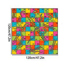Snakes And Ladders Game Mat, Colorful Bohemian Style Polyester Material Game Pad, Washable Tablecloth, Suitable For Family Game Nights, Parties, Home Decor, Reusable, Multiple Sizes Available - AKUAN - View 15