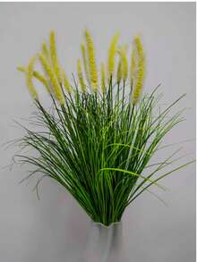 12 Bunches Artificial Onion Grass Foxtail Grass Flowers, Plastic Artificial Potted Plants - Suitable For Outdoor Garden, Indoor Decor, Window Frames | Ideal For Spring, Summer, Autumn, Winter | Anniversary, Easter, Mother's Day, Wedding | Gifts, Garden Decor | Naturally Realistic Flowers | Artificial Floral Art - Green - View 15