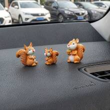 3 món đồ trang trí tiểu cảnh gia đình sóc mini dễ thương, trang trí nội thất xe hơi sáng tạo, đồ trang trí bàn làm việc, phụ kiện tiểu cảnh tự làm. - Con sóc nhỏ - Xem 1