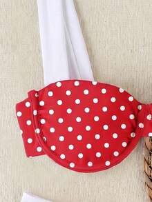 Sexy Polka Dot Print Women's Bikini Set Vacation Beach Summer - Multicolor - View 4
