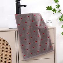 1pc Heart Embroidered Absorbent Face Towel/Hand Towel (34cm*74cm/13.3inch*29.1inch) - Pink - View 7