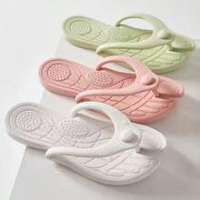 1 Pair Detachable Portable Travel Flip-Flops, Fresh Macaron Color, Comfortable And Durable, Non-Slip Bathroom Slippers, Suitable For Vacation, Beach Travel, Back To School Season, Women's Sandals - A - View 4