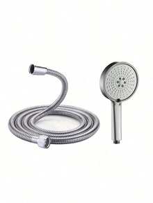 High Flow Rate Anti-Twist Shower Hose, Universal Anti-Leak, Plated, Shower Head Hose Compatible With Bathroom Shower Heads, Water Heater Shower Sets, Faucet Accessories - Silver - View 14