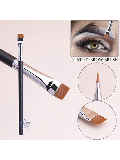 1pc Ultra-Thin Flat Concealer Brush, Precise Line Brush, Makeup Foundation Brush, Cosmetic Tool