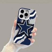 fondo abstracto deportivo azul marino y blanco con estrellas de los Cowboysfunda de teléfono Fundas compatibles con ,Apple,VIVO,OPPO,,, y Honor.Fabricadas en silicona TPU,ofrecen protección contra golpes y caídas. - Blanco - Ver 5