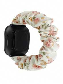 1pc Women's Elastic Scrunchie Watch Band For Versa 3/Versa 4/Sense 2, Soft Stretchy Replacement Strap, Printed Scrunchie Band, Suitable For Spring, Summer, Autumn, Winter, Fashionable And Easy To Wear, Perfect For Work, Date, Party, Sports - Mouldless - View 15