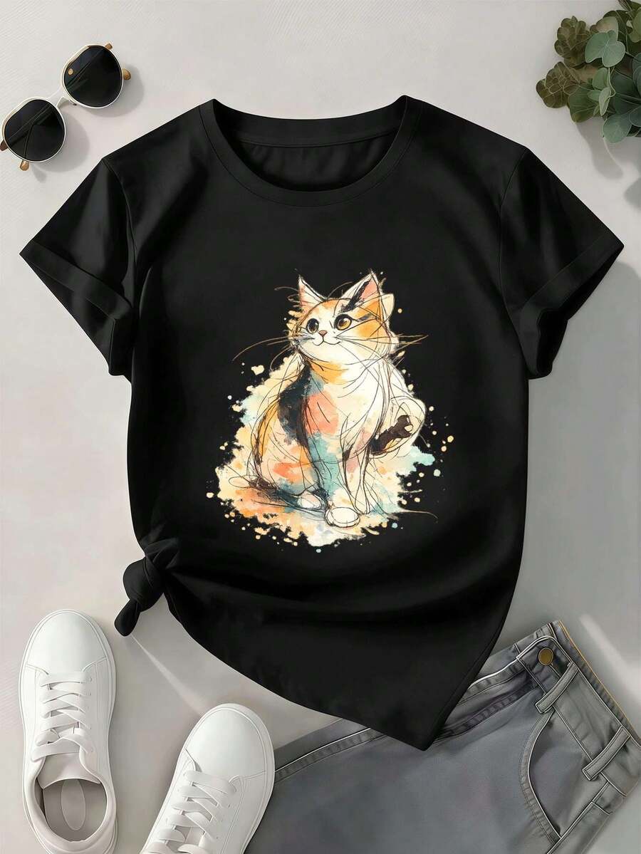 Women T-Shirts - Black - View 1