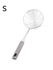 Set Saringan Jaring Stainless Steel, 1/3 buah Peralatan Dapur, Cocok untuk Menggoreng, Meniriskan, dan Menyaring, Keranjang Kawat Baja Halus dengan Pegangan Tahan Panas, Ideal untuk Mie, Pasta, Makanan Goreng, dan Sup, Alat Tahan Lama yang Penting untuk Koki Rumahan - Perak - View 13