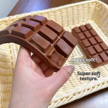 1pc Slow Rising Chocolate Scented Squishy Toy - Realistic Chocolate Bar Stress Relief Toy, Suitable For Adults, TPR Material, Chocolate Collectible, Birthday Party Small Gift And Surprise Gift, Stress Relief Toy, Party Favor Bag Filler, Taba Squishy Toy, Travel Toy - Multicolor - View 10