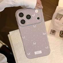 Ốp điện thoại GUCADI họa tiết hoa và bướm màu tím, tương thích với Apple 17 Pro Max, 16, 15, 13, 14, 17 inch. Mềm mại, hình học, nghệ thuật, tối giản, tươi mới, độc đáo, phong cách . - Màu tím mâm xôi - Xem 6