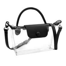 Long Strap Clear Bag Stadium Approved, Adjustable Crossbody Shoulder Purse For Women Concerts Sports Events,Christmas Gift For Men Women - màu đen - Xem 1