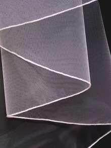 Solid Bridal Veil Halloween Double Layer Wedding Veil For Bride Fall Clothes For Women - White - View 5