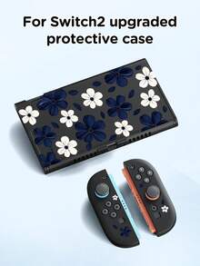 1pc Deep Blue & White Floral Pattern Protective Case/Cover, Compatible With Switch2 (2025), Switch NS, Switch OLED, Switch Lite, Accessories For Switch 2nd Gen/Switch, Full Set Including Storage Bag, Game Card Case, Best Gift For Switch Players - Multicolor - View 22