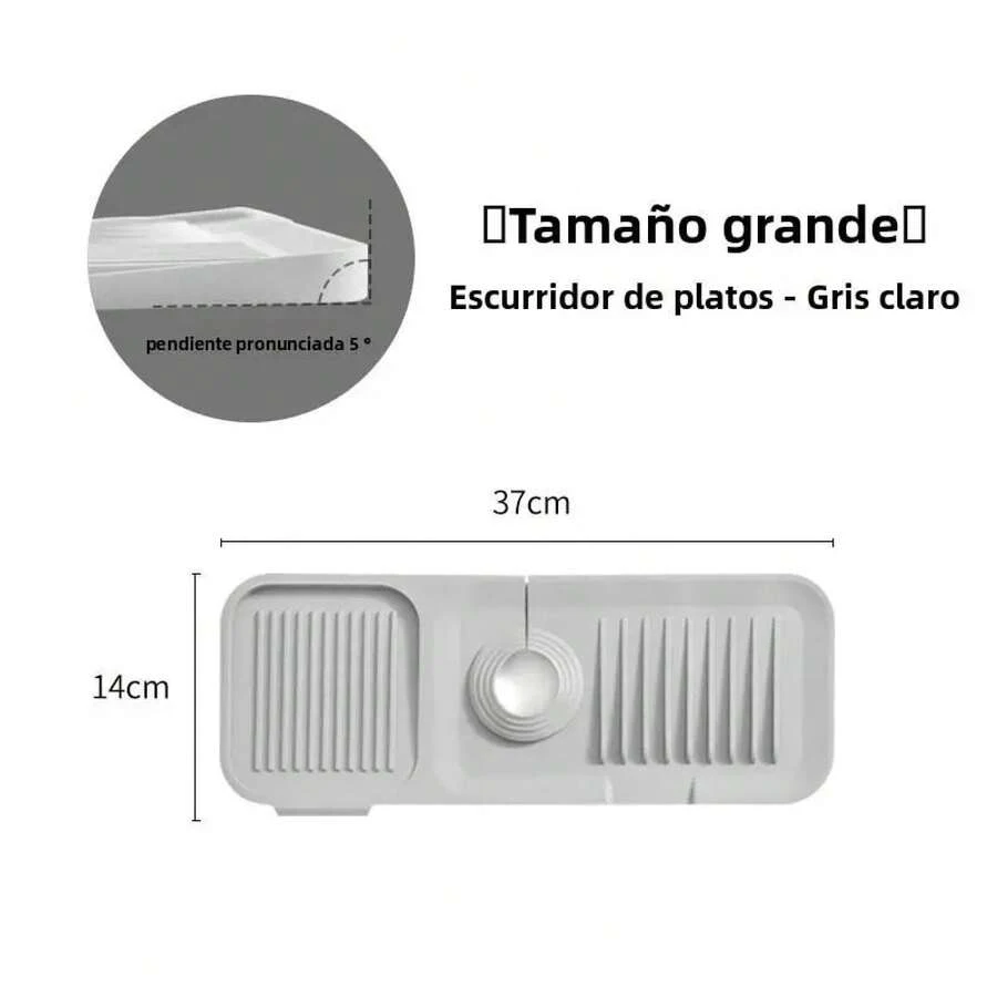 Diseño plegable y antideslizante, drenaje rápido y fácil de limpiar - Gris - Ver 1