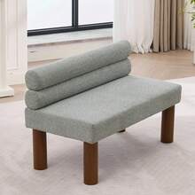 Oversized Modern Minimalist Bench, Armless Design, Wooden Frame, Ideal For Dining Room/Bedroom/Entryway - Green - View 8
