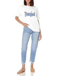 DisneyLAnd X Dodgers   T Shirt, Plus-Size  T Shirt,Giftsbing Shirts For Men,  Gifts  Polo Shirt T-Shirt For Women, Casual Graphic Tee, Plus Size Short Sleeve Shirt, Soft Cotton Top, Gift For Mom/Her - 白色 - 查看 2