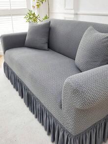 1PC Jacquard Sofa Cover, Living Room Short Plush Sofa Cover, Elastic Sofa Cover Thicken Anti-Slip Sofa Slipcovers For Living Room Bedroom Outdoor Sofa Protection Pet Stain Prevention 4-Season Sofa Seat Cushion Cover For L-Shaped Single Seat Recliner And 1/2/3/4 Seater Sofas Detachable And Machine Washable Sofa Cover - Wine Red a - View 20