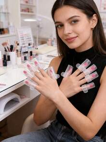 5pcs Transparent Nail Care Tool Set, Suitable For DIY Manicure And Salon Use - Clear - View 3