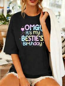 Dam-T-shirts - Svart - Visa 1
