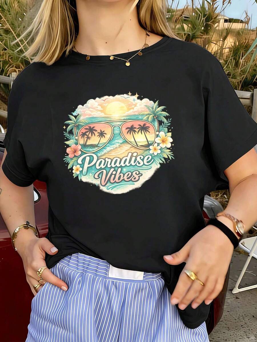 Women T-Shirts - Black - View 1