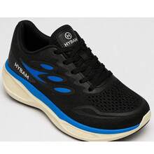 Men's Athletic Shoes For Gym And Running Fitness Men's Gym Shoes Promotion Style, Comfort And Performance At An Affordable Price Simple Athletic Lace-Up - 黑色/藍色 - 查看 3