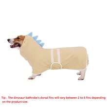 1 pieza Bata de baño con diseño de dinosaurio lindo para mascotas, de secado rápido y súper absorbente, disponible en múltiples tallas para perros pequeños, medianos y grandes, con correa ajustable, apta para uso diario en el hogar, disponible en varios colores - Multicolor - Ver 41