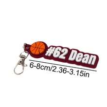 Gantungan Kunci Nama Basket Kustom | Hadiah Tim yang Dipersonalisasi | Hadiah Basket Remaja Berkualitas Tinggi | Label Tas - Gantungan Kunci Mulut Ikan Bola Basket C - View 10
