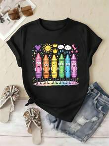 Women T-Shirts - Black - View 2