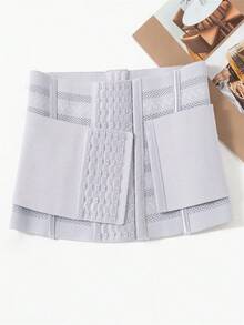 2-Layer Waist Trainer Corset, Adjustable Tummy Control Shapewear - Grey - View 6