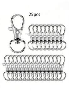 25/30/35/40/50/100pcs Rotatable Spring Clasp, Premium Metal Lobster Claw Hooks, Suitable For Lanyards, Keychains, Rings, Bags, Tags, Jewelry Making And DIY Crafts - Keychain - View 9