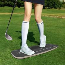 Golf Swing Balance Pressure Plate, Wooden Posture Correction Weight Shift Trainer, Indoor Outdoor Golf Swing Practice Training Aid For Beginners Adults Kids - Black - View 11