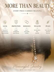 1pc New Traditional Headpiece, European And American Bridal Wedding Floral Forehead Chain Hair Accessory - Water Drop - View 7