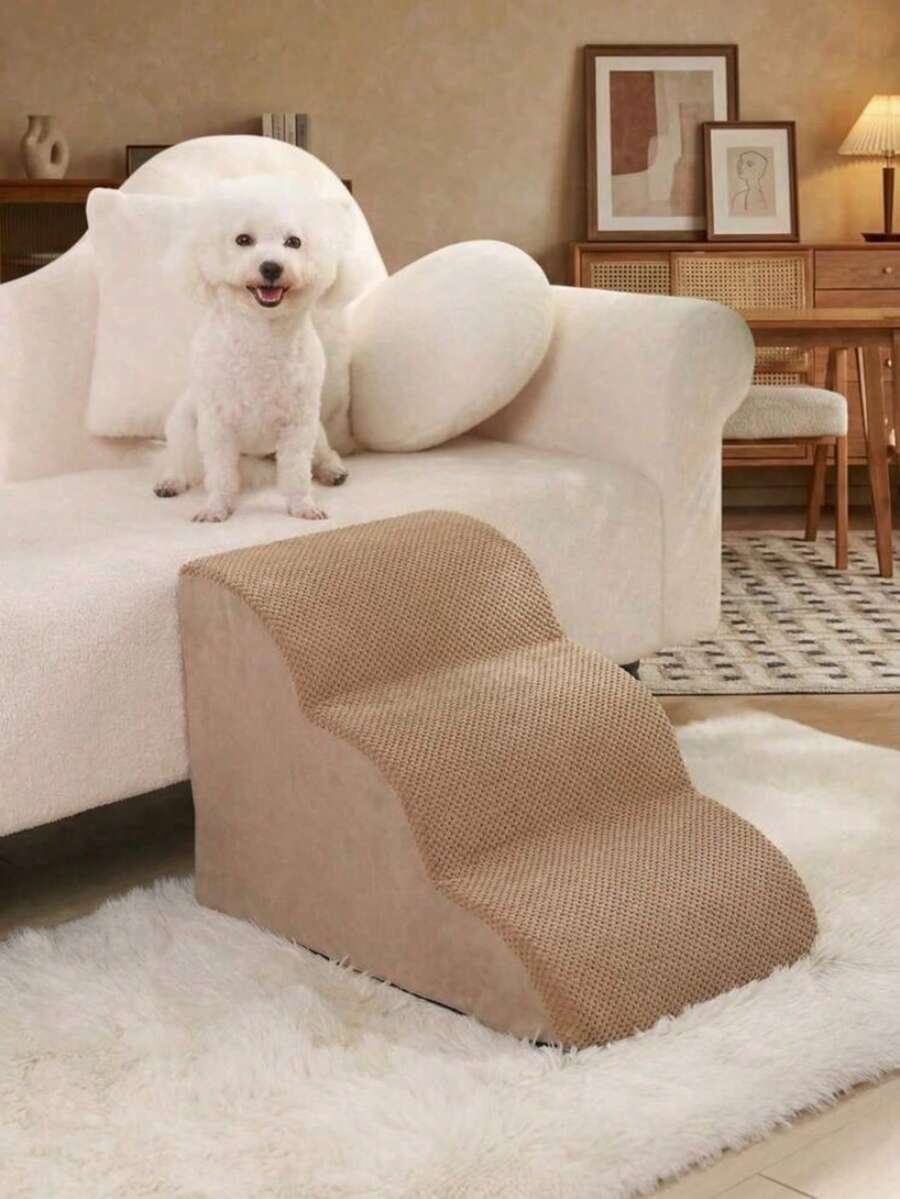 1个宠物攀爬梯,方便狗狗上下沙发/床,海绵踏板,猫咪踏板,小型犬踏板 - 彩色 - 查看 1