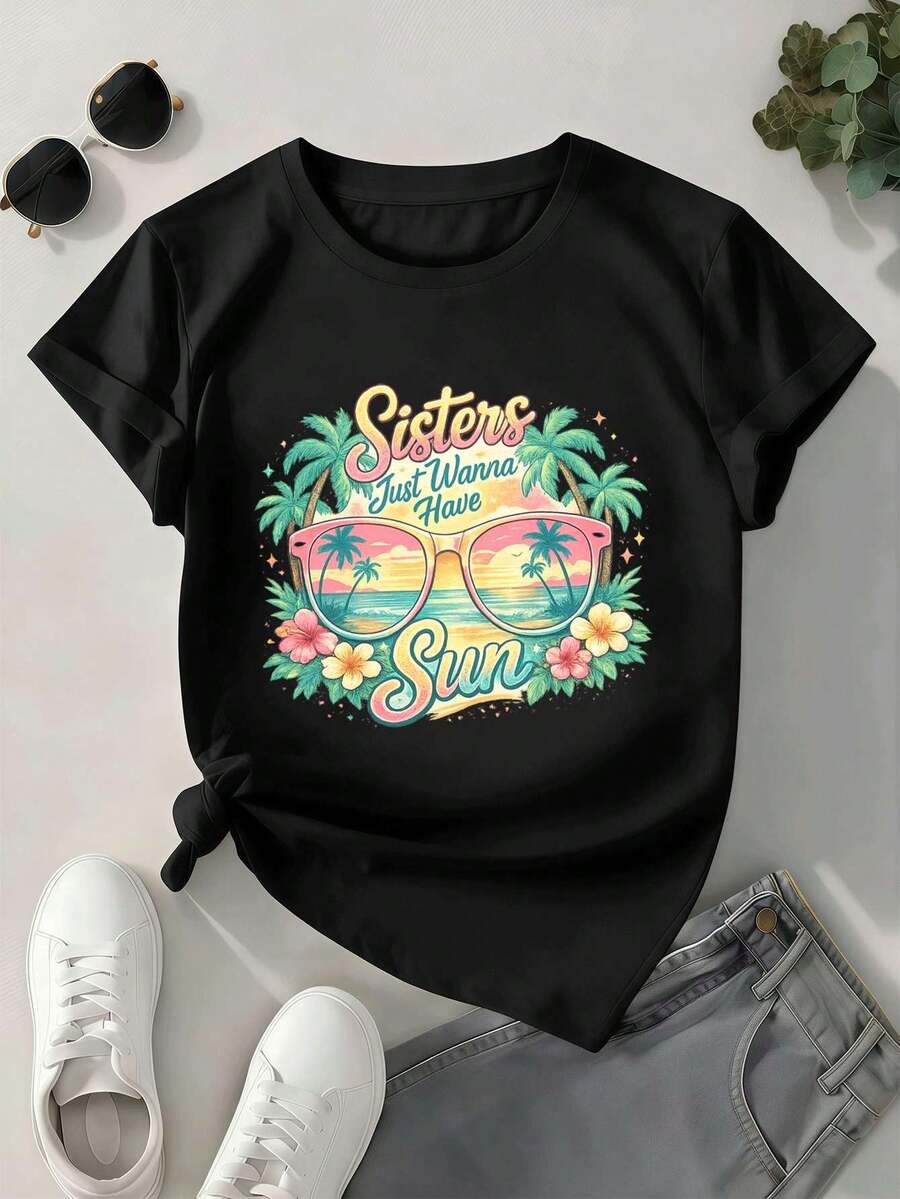 Women T-Shirts - Black - View 1