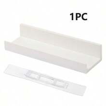 1 Kệ treo tường không cần khoan màu trắng (có keo dán chắc chắn) - Được làm từ nhựa dày dặn, kiểu dáng hiện đại và đơn giản, tiết kiệm không gian, dễ dàng lắp đặt và tháo gỡ, không để lại dấu vết. - trắng - Xem 9