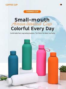 500ml Stainless Steel Large Capacity Matte Finish Minimalist Insulated Water Bottle, Non-Slip Design Easy To Clean, Combining Aesthetics And Practicality, Suitable For High-Quality Enthusiasts, Office Workers And Students - Multicolor - View 3