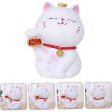 Hucha de Gato Fortuna Irrompible 1 Pieza, Alcancía para Ahorrar Monedas, Maceta Decorativa de Ahorro para Hogar y Oficina, Obsequio para Año y Apertura de Negocio - 1 - Ver 6
