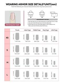 10片手工全包方型壓克力美甲貼片套組，杏色，甜美華麗Y2K女孩風，可拆卸重複使用，四種尺寸可選，適合女性與女孩派對、日常配戴，附果凍膠與美甲銼刀 - 杏色 - 查看 12