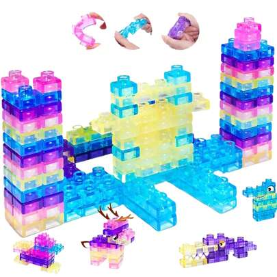 Squishy Jelly Building Blocks, Soft Stress Relief Fidget Toy, Colorful Flexible Construction Blocks, Cute Sensory Decompression Toy For Kids, Creative Relaxing Play Gift For Children