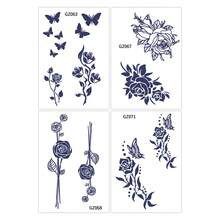Hình xăm tạm thời - Màu xanh lam - Xem 4