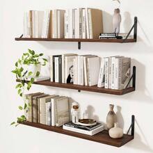 Shelf Bezels - 90 Cm-set Of 3 + Walnut - View 2