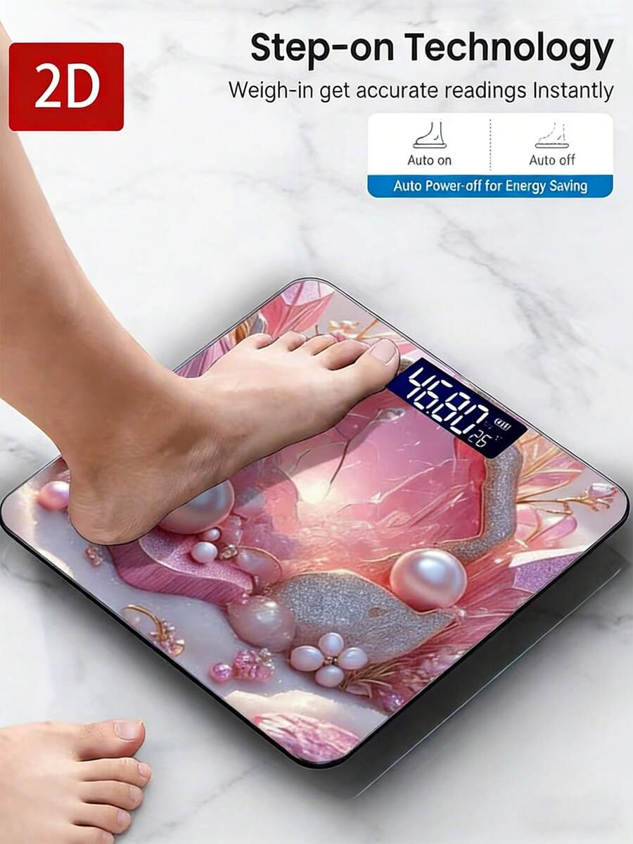 This Is A Flat 2D Tempered Glass Electronic Scale Suitable For Home Use, Featuring A User-Friendly And Convenient LED Display