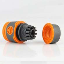 Đầu nối nhanh bằng nhựa màu cam, phù hợp với ống có đường kính 1/2 inch dùng cho súng phun nước rửa xe. - Xem 5