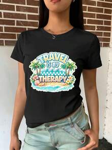 Women T-Shirts - Black - View 2